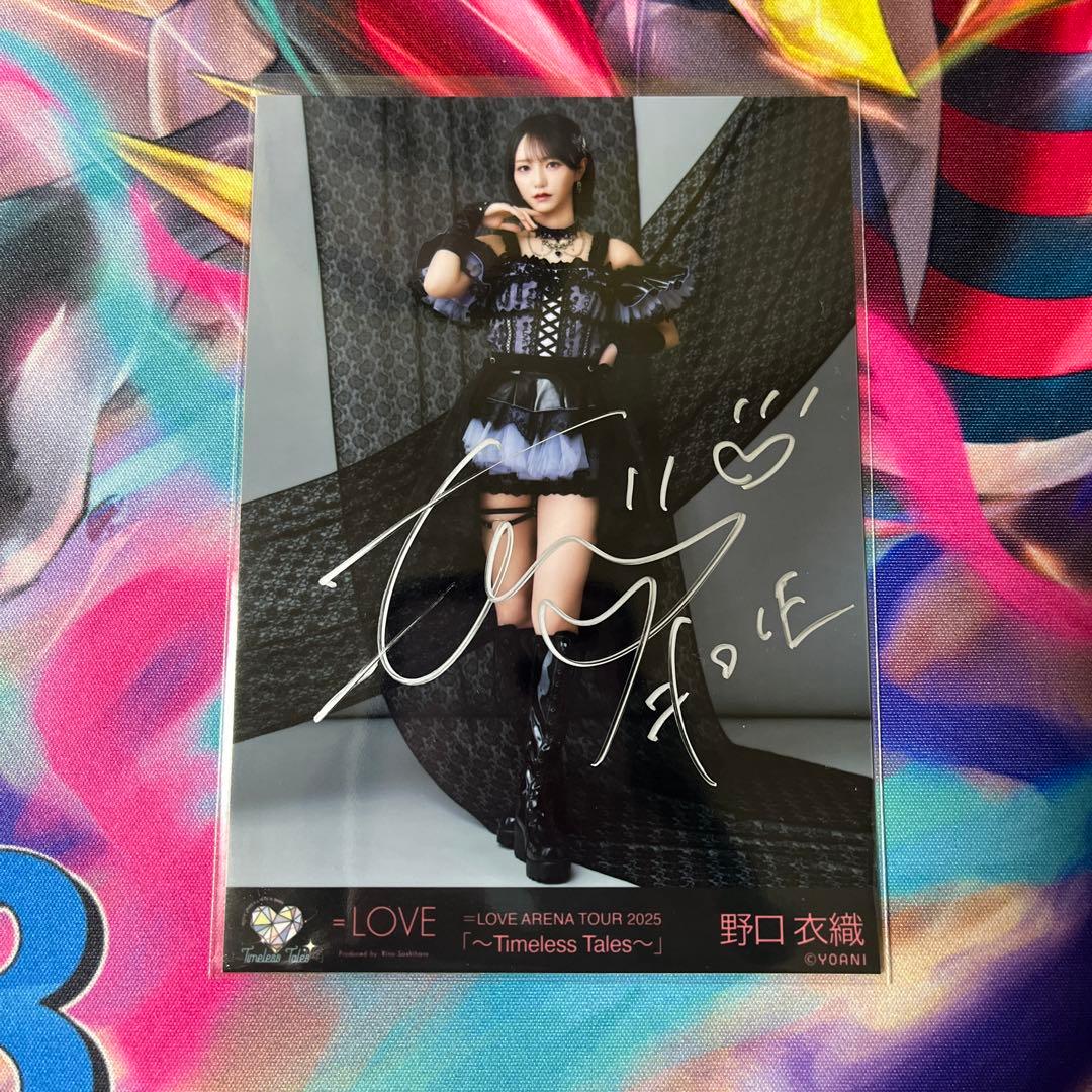 イコラブ　野口衣織　直筆　アリーナツアー　アイドル　生写真