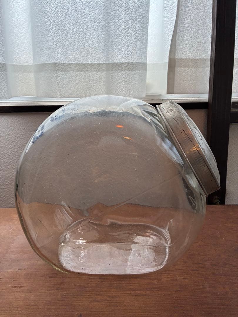 昭和 レトロ 菓子瓶 オマタドロップ 気泡 ガラス ガラス瓶 レトロ雑貨 希少