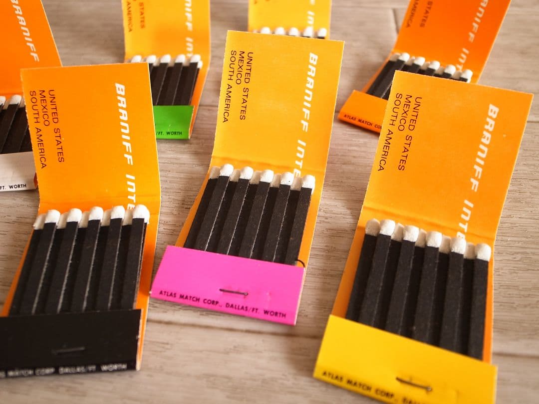 ブラニフ航空　60年代 機内配布用 マッチ 完全セット／非売品 ジラルド プッチ