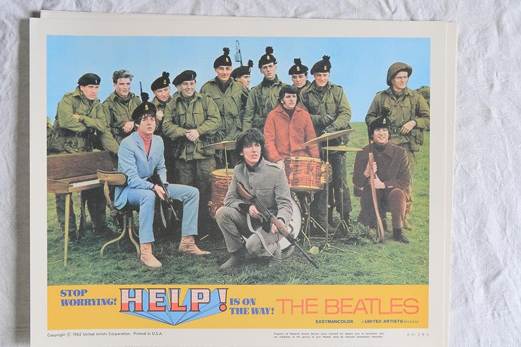 ビートルズ HELP! ４人はアイドル スチールプリント ８枚セット