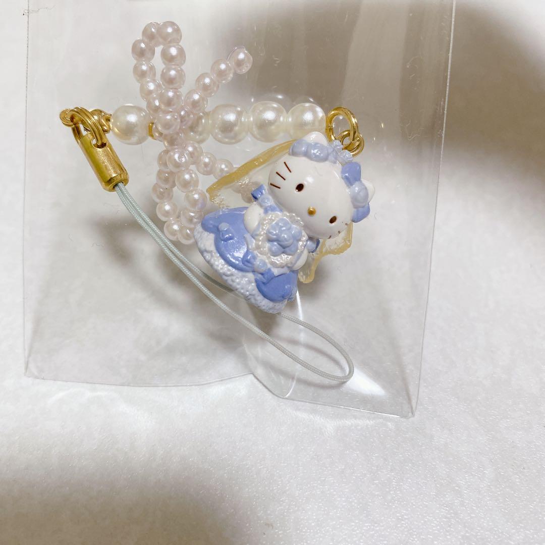 激レア！ウエディング　ハローキティ　2001年　ブルー　ストラップ　サンリオ