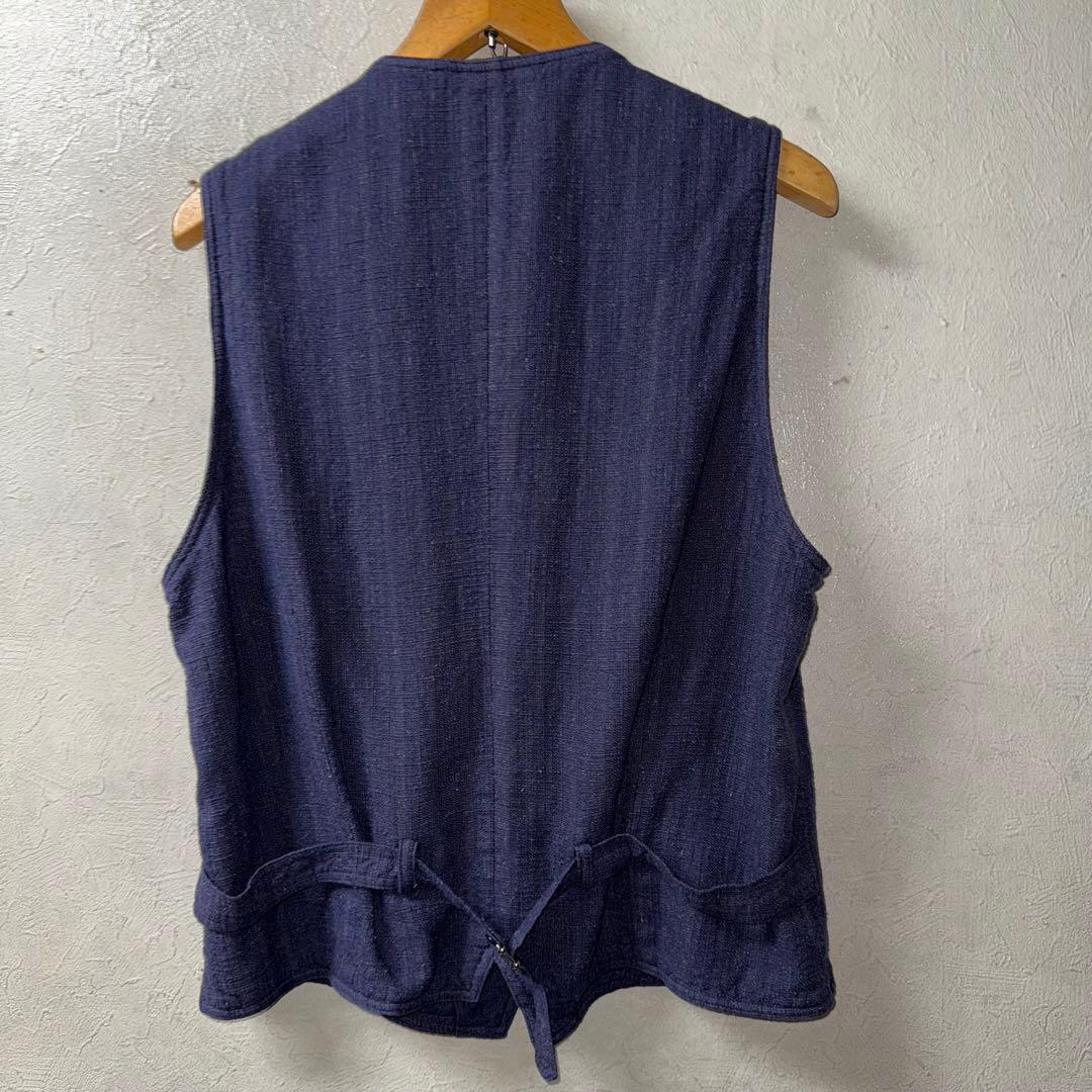 美品 LARDINI ラルディーニ リネンベスト シルク　ジレ　XL 52