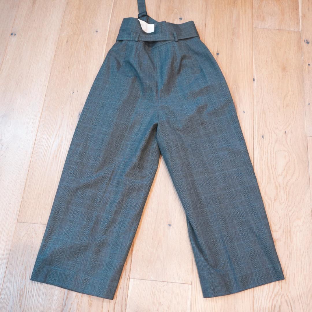 ENFOLD グレンチェックレイヤードトラウザーズ パンツ スカート ワンピース