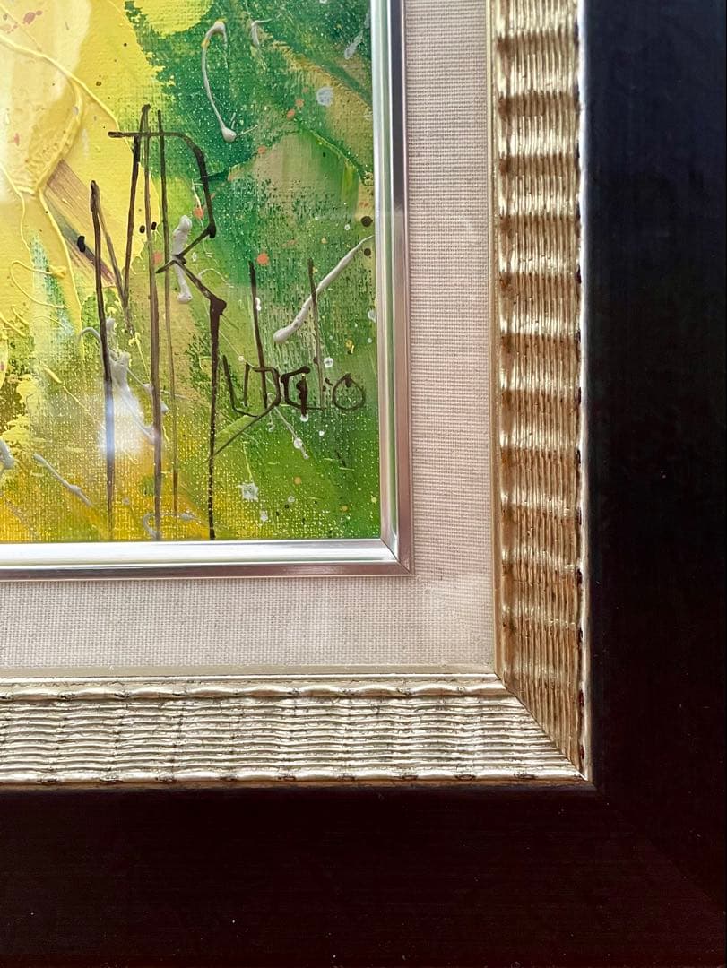 真作 大型油彩肉筆画　マニュエル・リュバロ　『ひまわり』