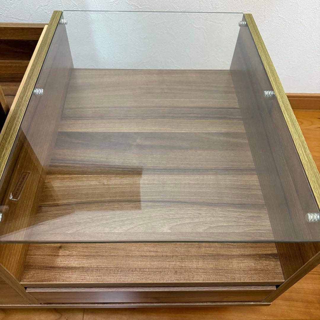 LOWYA 鏡台 ウッド調 ローテーブル ドレッサー 送料無料