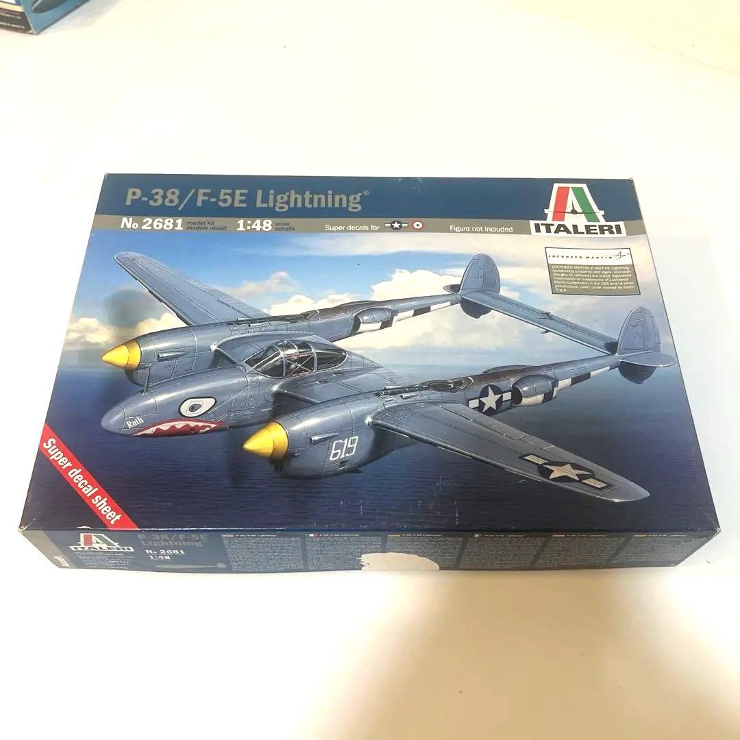 【未開封】 イタレリ 飛行機シリーズ 1/48 ロッキード P-38/F-5E