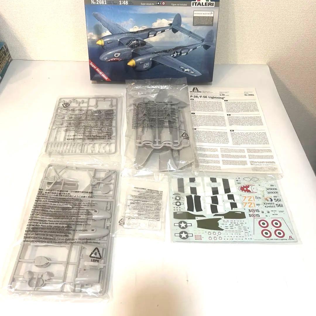 【未開封】 イタレリ 飛行機シリーズ 1/48 ロッキード P-38/F-5E