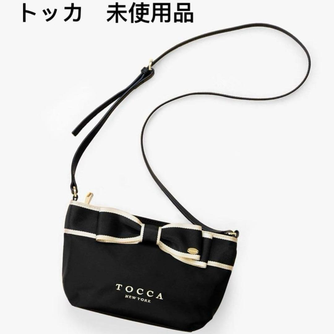 未使用品トッカショルダー リボンポシェットブラックリボンTOCCAバッグブラック