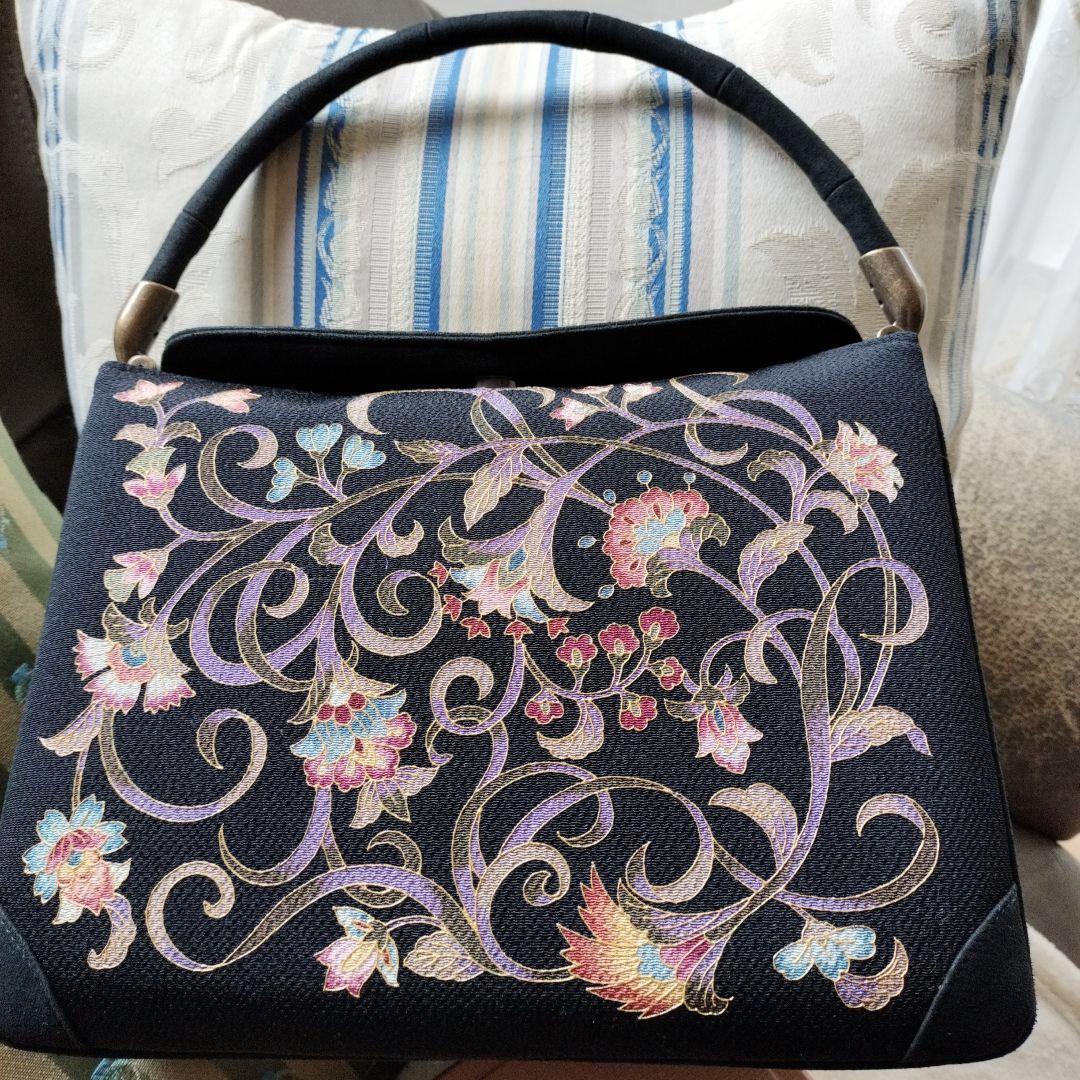 皇室御用達　OKAJIMA 岡重　正絹　和装バッグ　美品