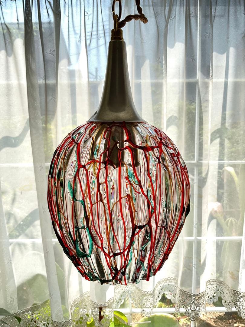 ヴィンテージ！美しい線状模様「ペンダントランプ」