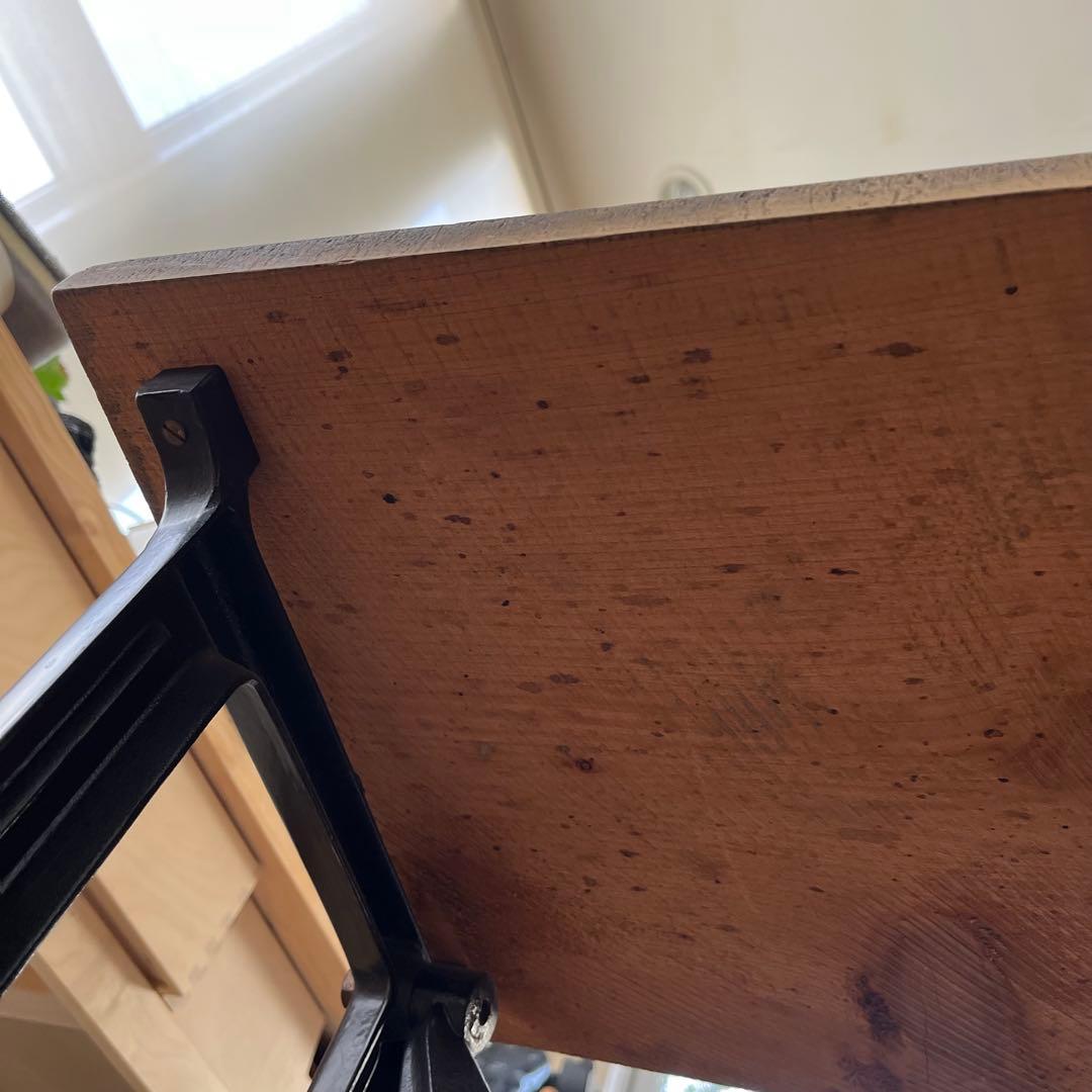 【春セール価格】JUKI ミシン台リメイク アイアンフレーム ダークブラウン