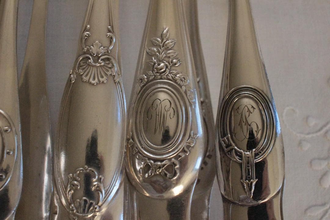 【B】シルバーコーティングのトング/野獣の足・フランスアンティーク