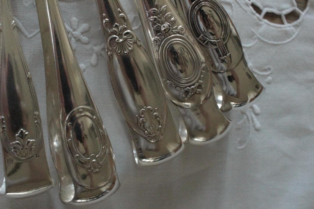 【B】シルバーコーティングのトング/野獣の足・フランスアンティーク