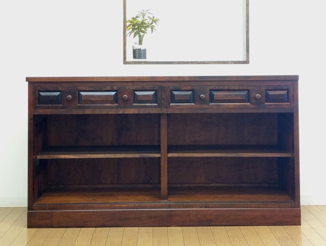 美品 松本民芸家具 キャビネット サイドボード 収納棚 幅146cm