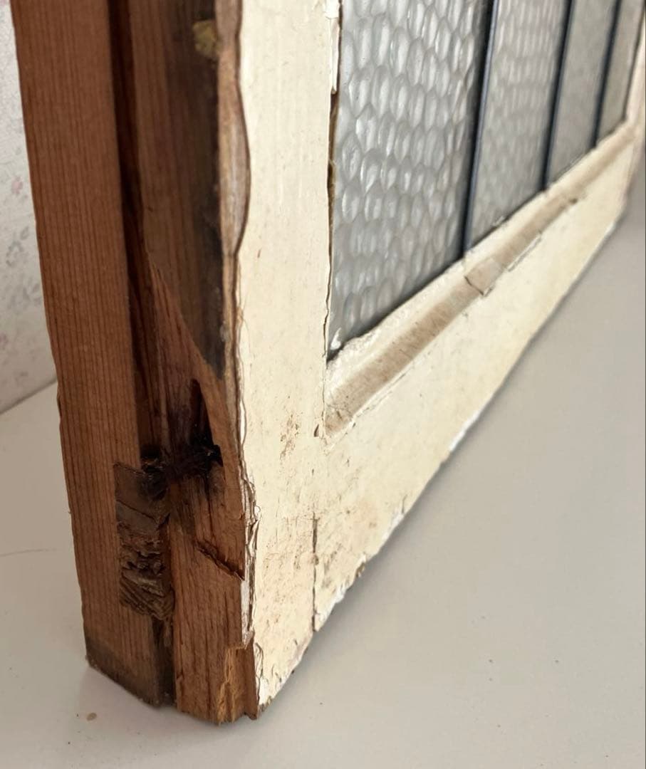 アンティークステンドグラス＊レトロビンテージ古い飾り窓ガラスカントリー建材