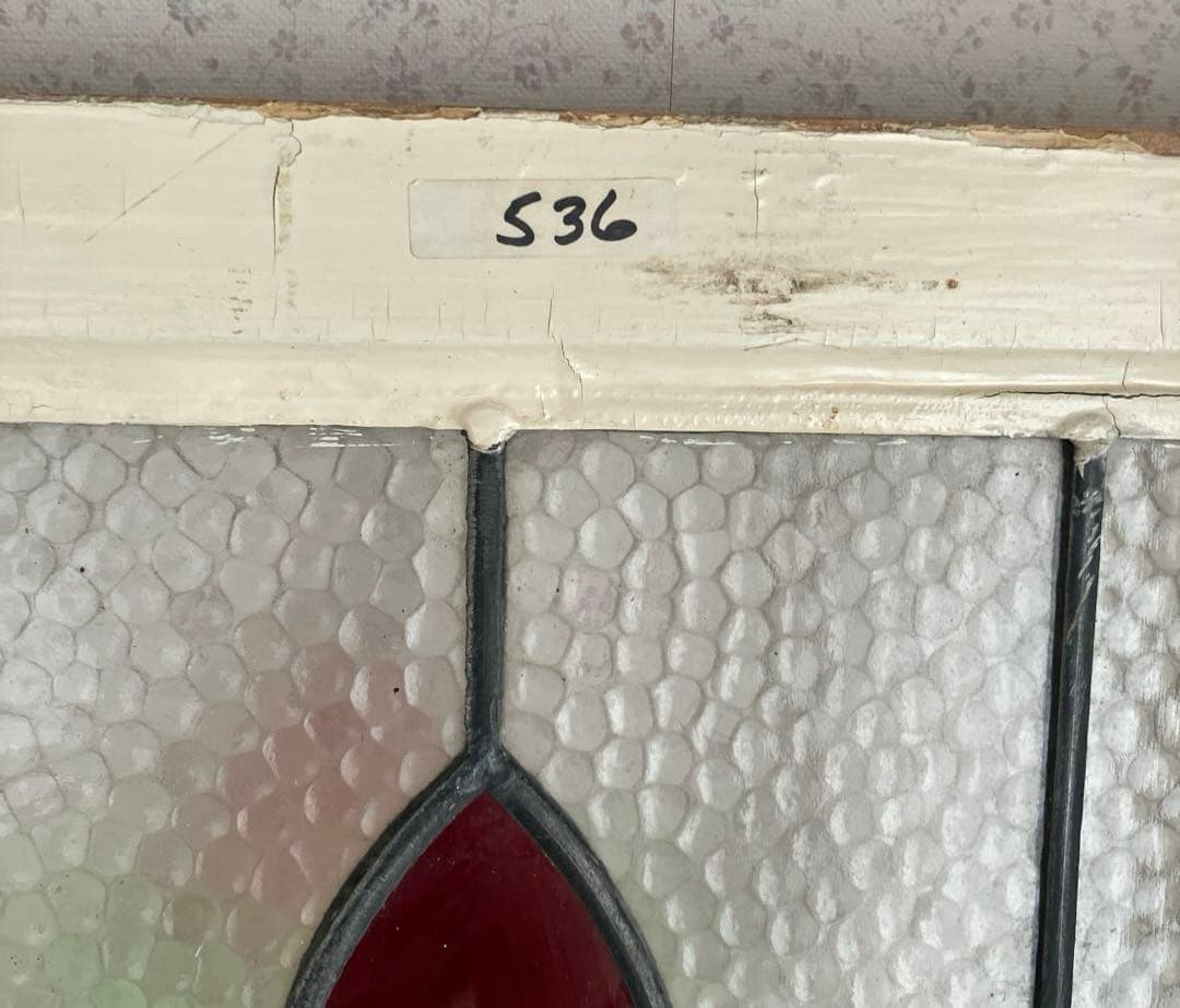 アンティークステンドグラス＊レトロビンテージ古い飾り窓ガラスカントリー建材