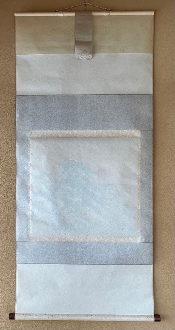 掛け軸 山本観月 尺八横 桐箱入り