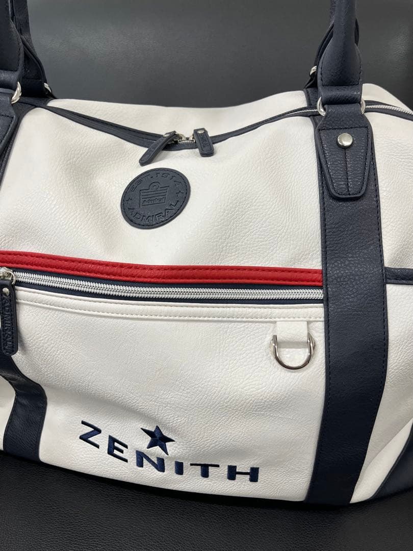 【非売品】ZENITH ゼニス　ノベルティボストンバッグ　ホワイト&ネイビー