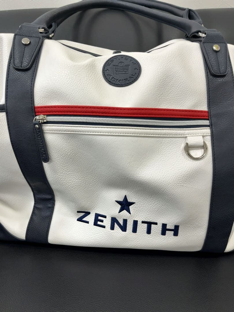 【非売品】ZENITH ゼニス　ノベルティボストンバッグ　ホワイト&ネイビー