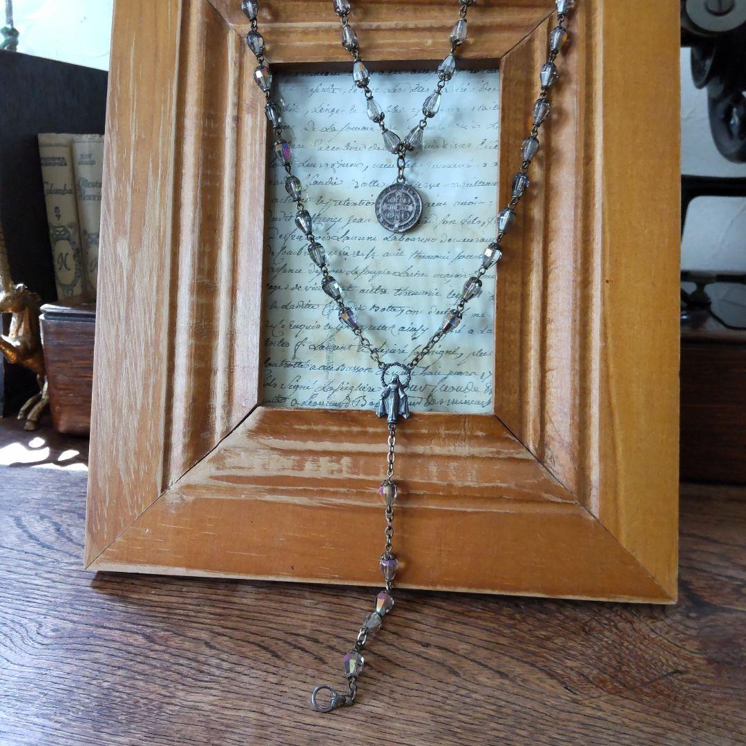 アンティーク　パーツ　メダイネックレス