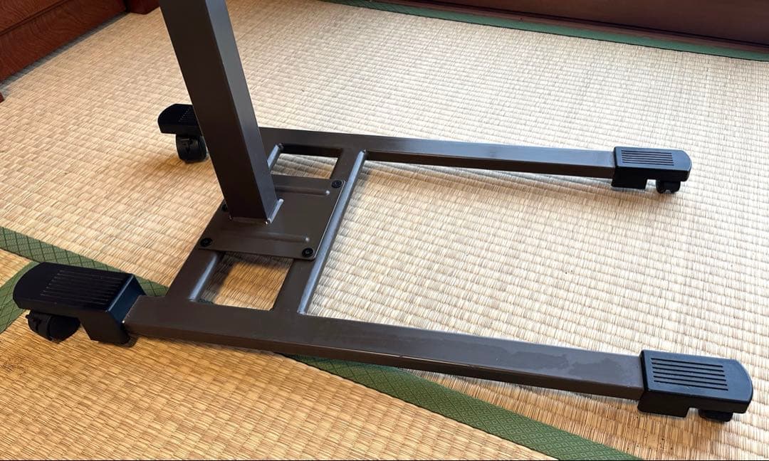 【ちーぼー】昇降式木製サイドテーブル キャスター付