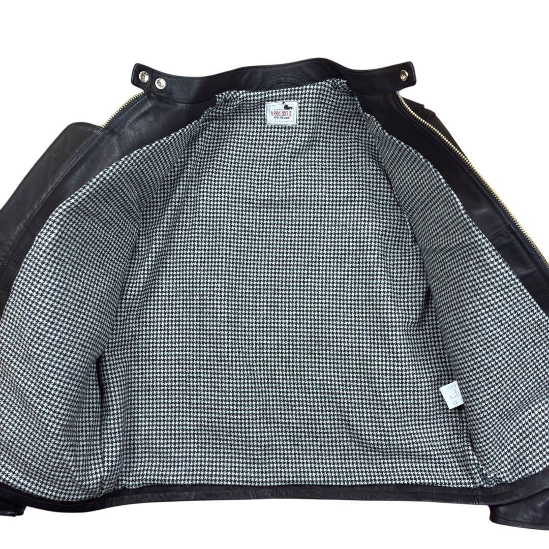 GANGSTERVILLE シングル レザー ライダース ジャケット M