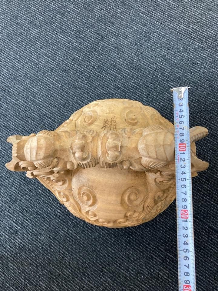 値下げ中！　超特大　木魚　双龍