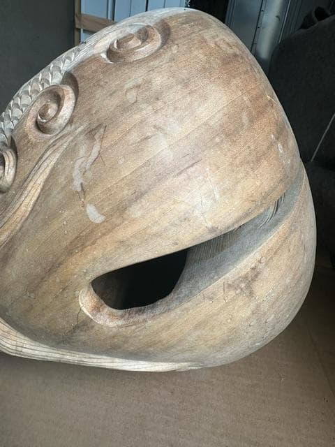 値下げ中！　超特大　木魚　双龍