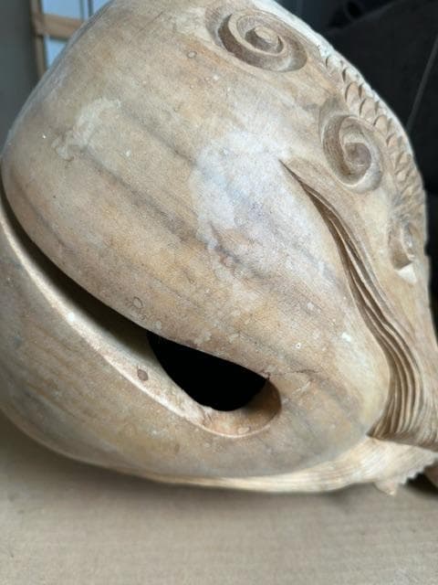 値下げ中！　超特大　木魚　双龍