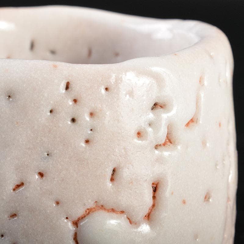 茶道具　加藤唐九郎　一無斎（一ム斎）作　志野　ぐい呑み　共布共箱　V　R7255