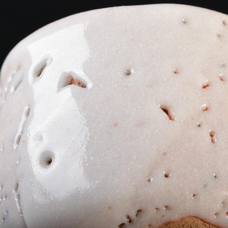 茶道具　加藤唐九郎　一無斎（一ム斎）作　志野　ぐい呑み　共布共箱　V　R7255