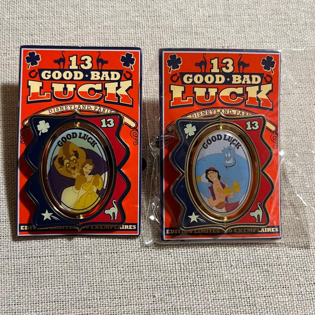 パリディズニー LE600 Good luck Bad luck ピンバッジ