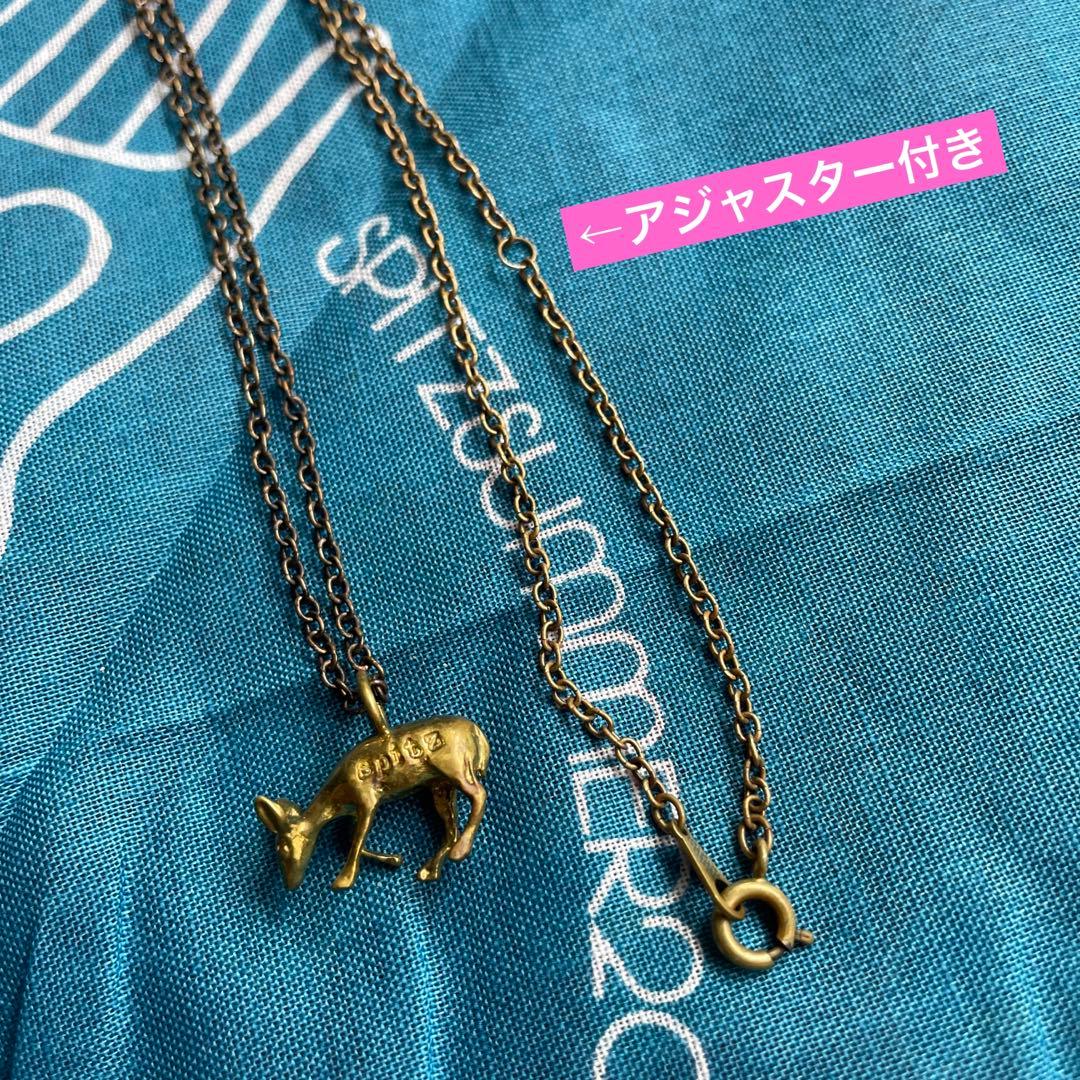 シリアルナンバー付★ バンビ　鹿 ネックレス バッジ　ILA SPITZスピッツ