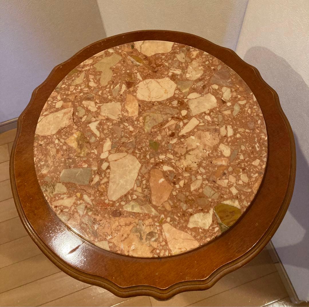 サイドテーブル　コンソール　大理石　天板　花台 猫足　イタリア製