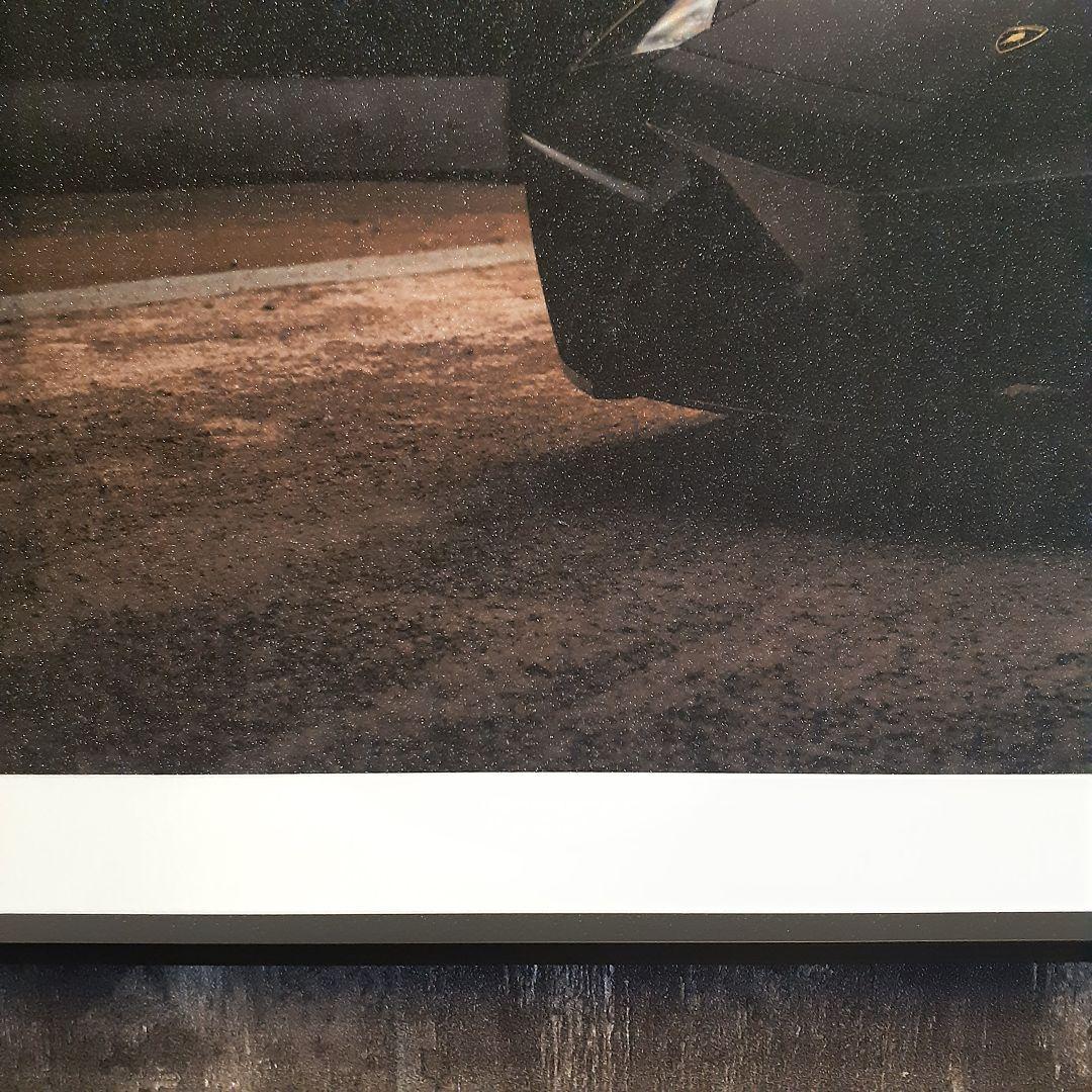 希少　生産少　輸入雑貨　ランボルギーニ　フィギア付　特殊アートパネル　黒縁