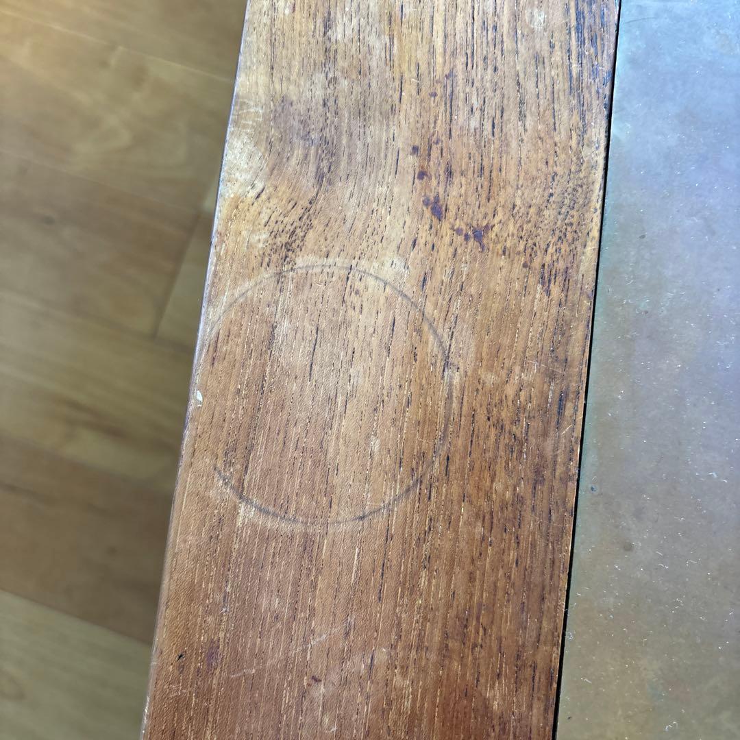 クラシック木製　座卓 銅板