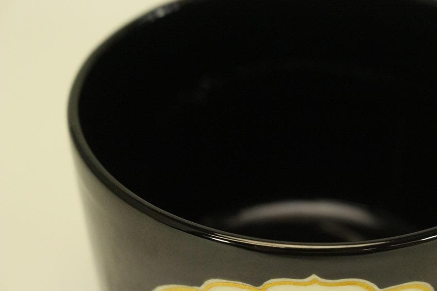 茶道具 福鼡之絵 茶碗 粟田焼 佳山 木箱付(メ1393)