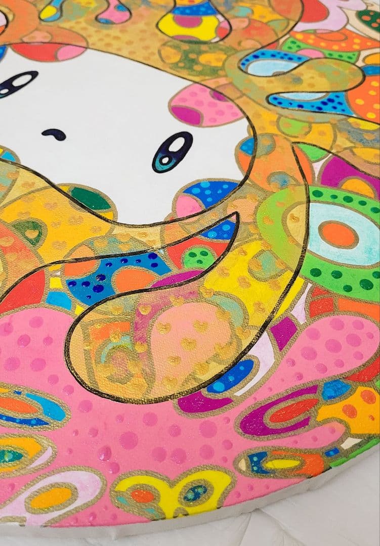 ★鈴木哲也★丸50(500×500mm)アクリル原画1点物★送料無料#140