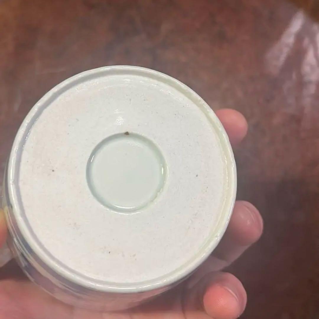 古伊万里　蕎麦猪口　異国人　帆船　そば猪口　人文　ラッタン　南蛮人