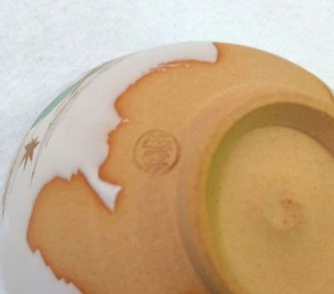 茶道具 茶碗 白釉 吹寄 平安 小野山 照雲 京焼 清水焼 錦秋