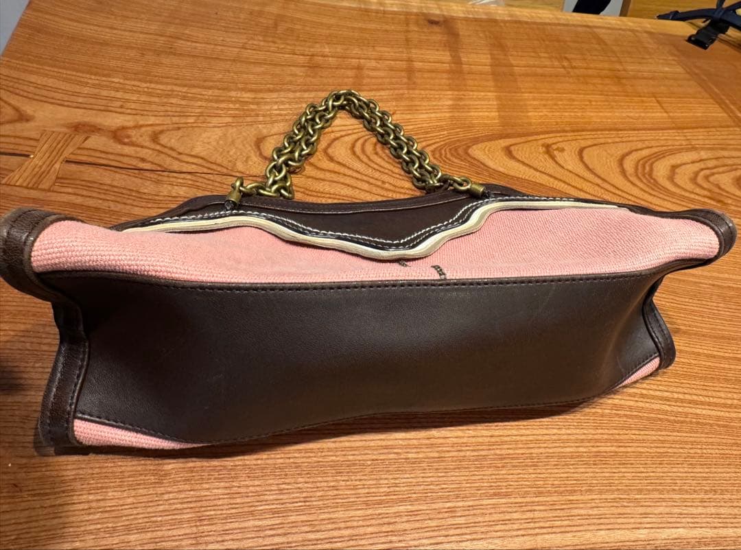 BOTTEGA VENETA 　ハンドバッグ ピンク ブラウン