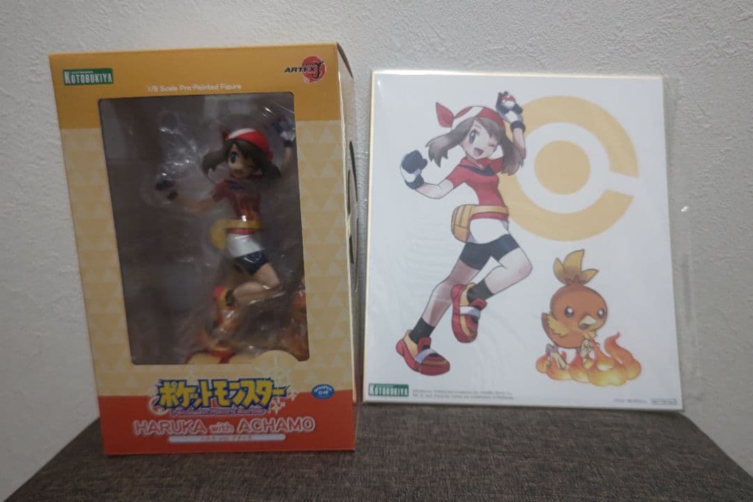 コトブキヤ　 ARTFX J　ハルカ　with　アチャモ　特典イラスト色紙付き