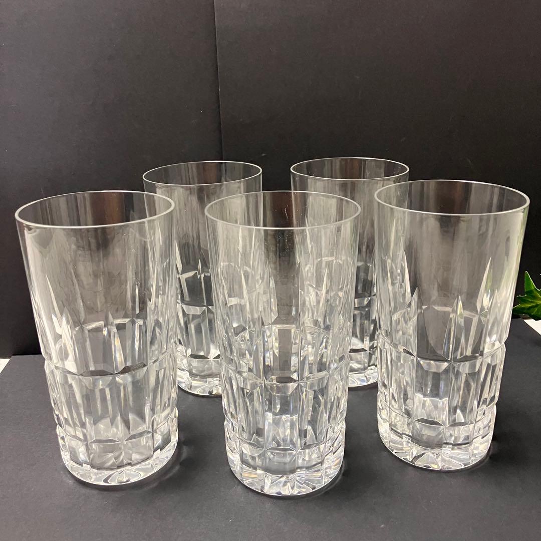 オールドサンルイ グラス 5個セット　フランスアンティーク