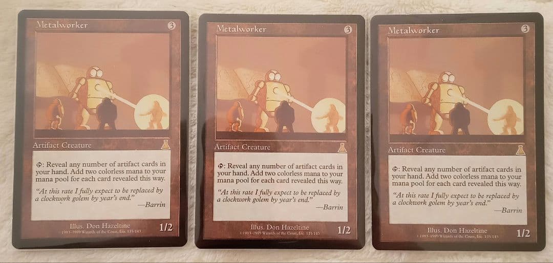 F91　マジックザギャザリング　金属細工師 lworker 3枚