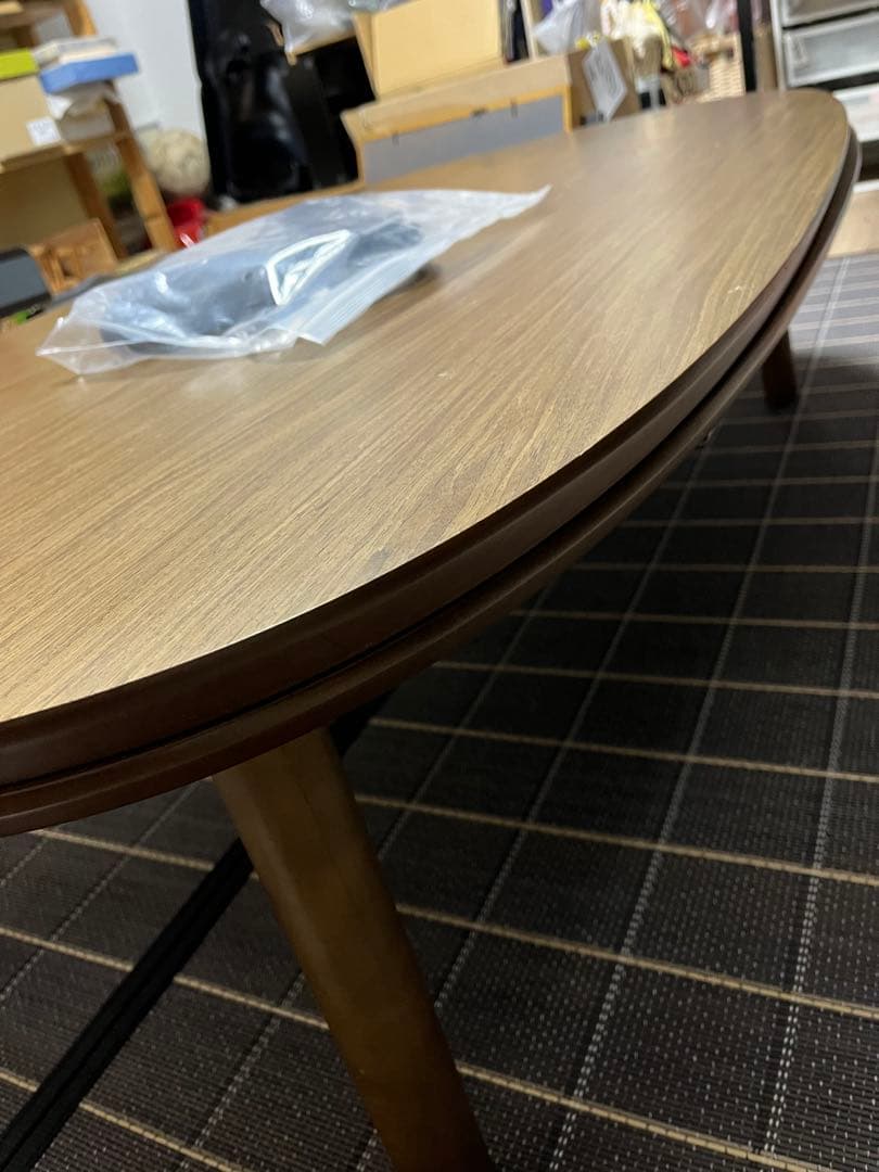 無印良品 こたつにもなるローテーブル ダークブラウン 大