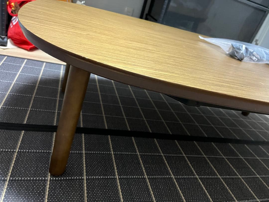 無印良品 こたつにもなるローテーブル ダークブラウン 大