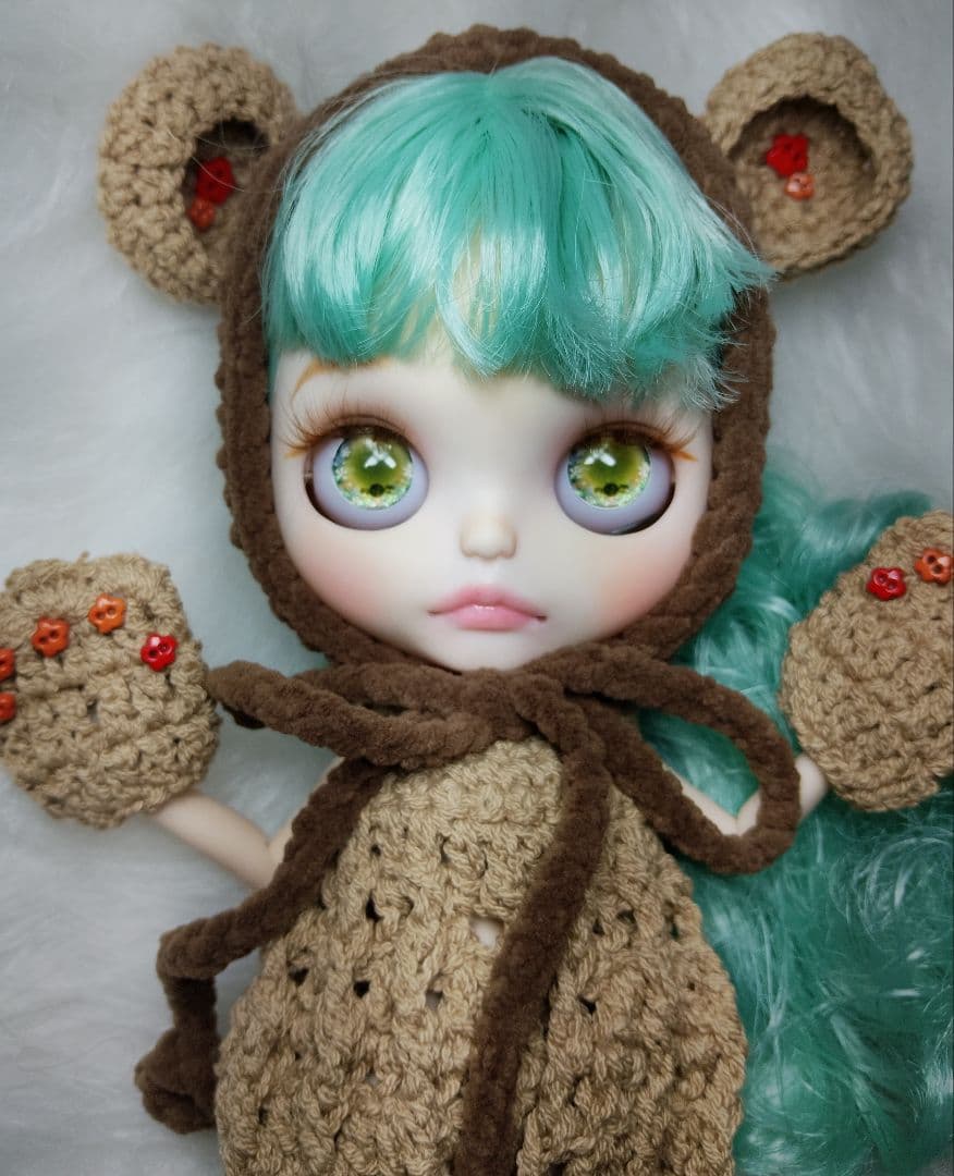 カスタムアイシードール パステルグリーンヘア アウトフィット付き