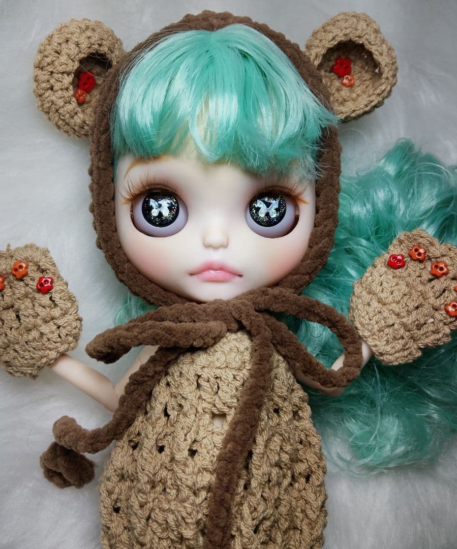 カスタムアイシードール パステルグリーンヘア アウトフィット付き