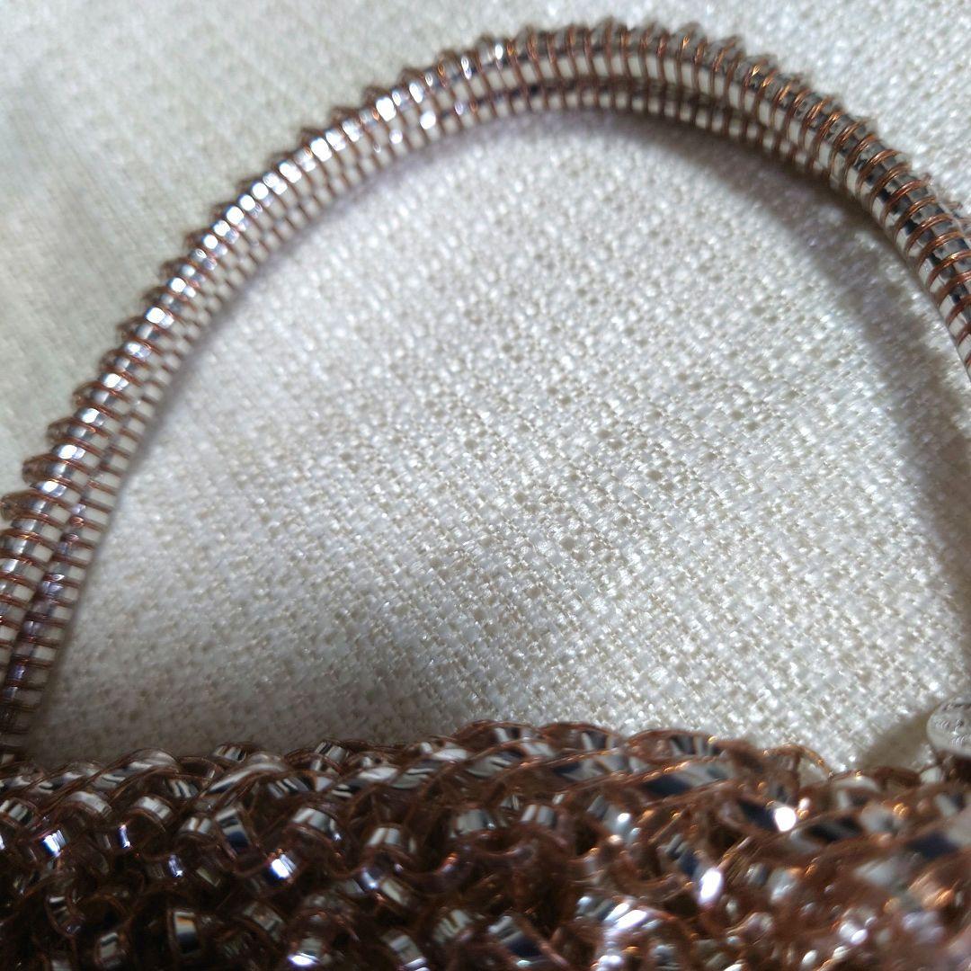 アンテプリマ　パーティーバッグ　ビーズ装飾　ベージュ