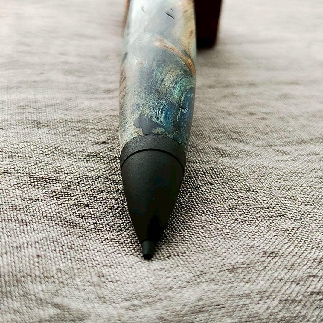 【魂】　ハンドメイド　木軸シャープぺン　スタビライズドウッド　0.5mm